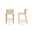 Ronda Counter Chair - Light Oak & Alabama Limestone