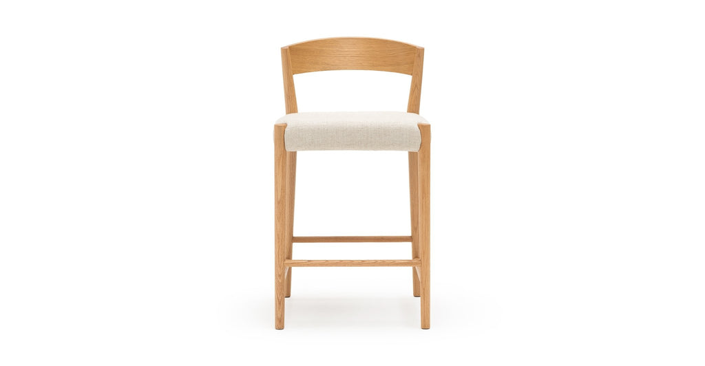 Ronda Counter Chair - Light Oak & Oatmeal.