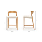 Ronda Counter Chair - Light Oak & Oatmeal