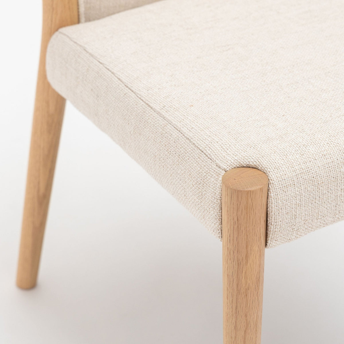 Ronda Dining Chair - Blonde Oak & Oatmeal - Dining Chairs Tolv Loom Collection Dubai