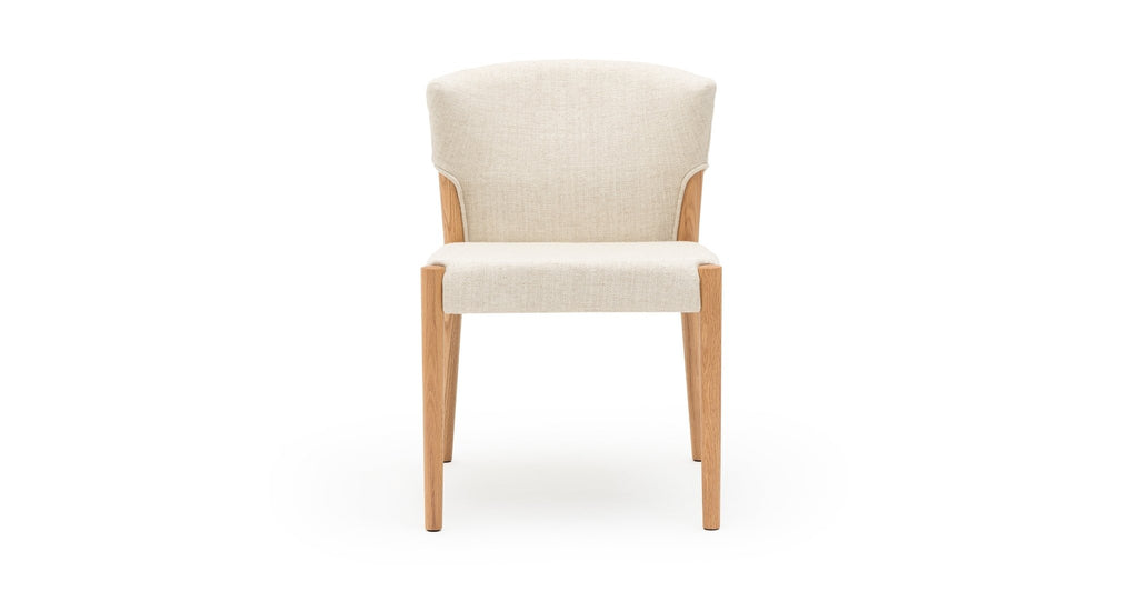 Ronda Dining Chair - Light Oak & Oatmeal.