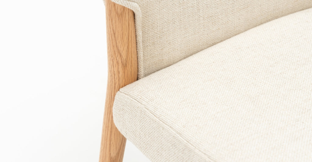 Ronda Dining Chair - Light Oak & Oatmeal.