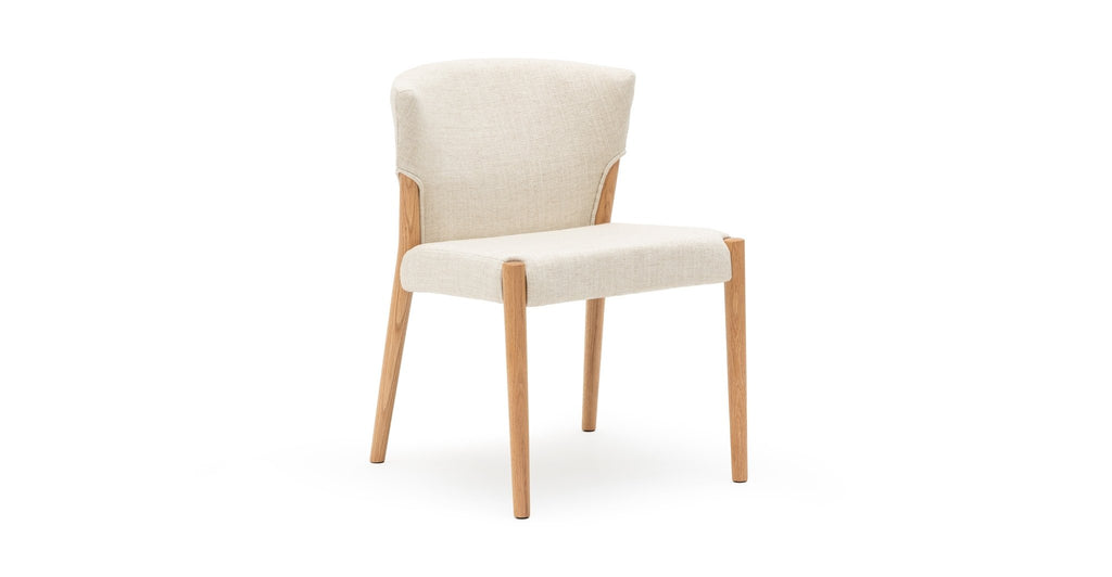 Ronda Dining Chair - Light Oak & Oatmeal.