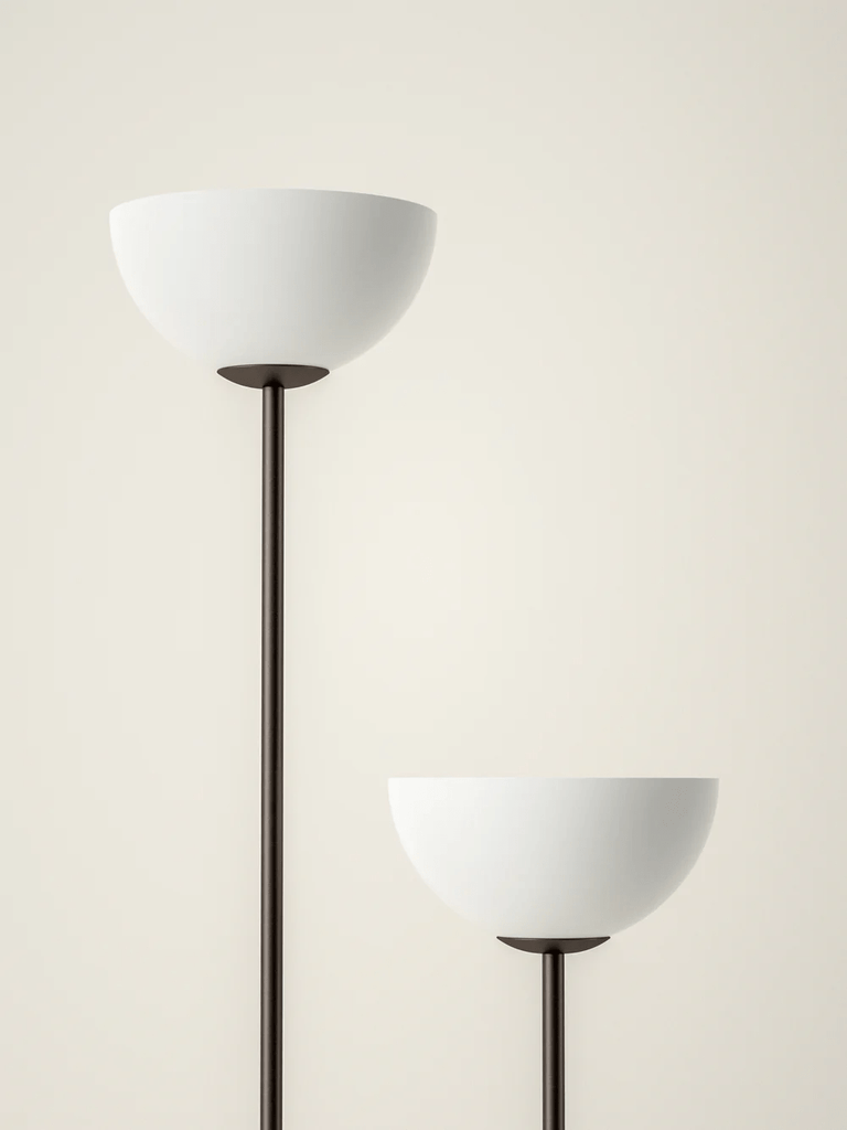 Ruzo - 2 Light Bronze And Porcelain Floor Lamp.