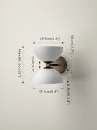 Ruzo - 2 Light Bronze And Porcelain Wall Light