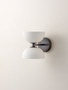 Ruzo - 2 Light Bronze And Porcelain Wall Light