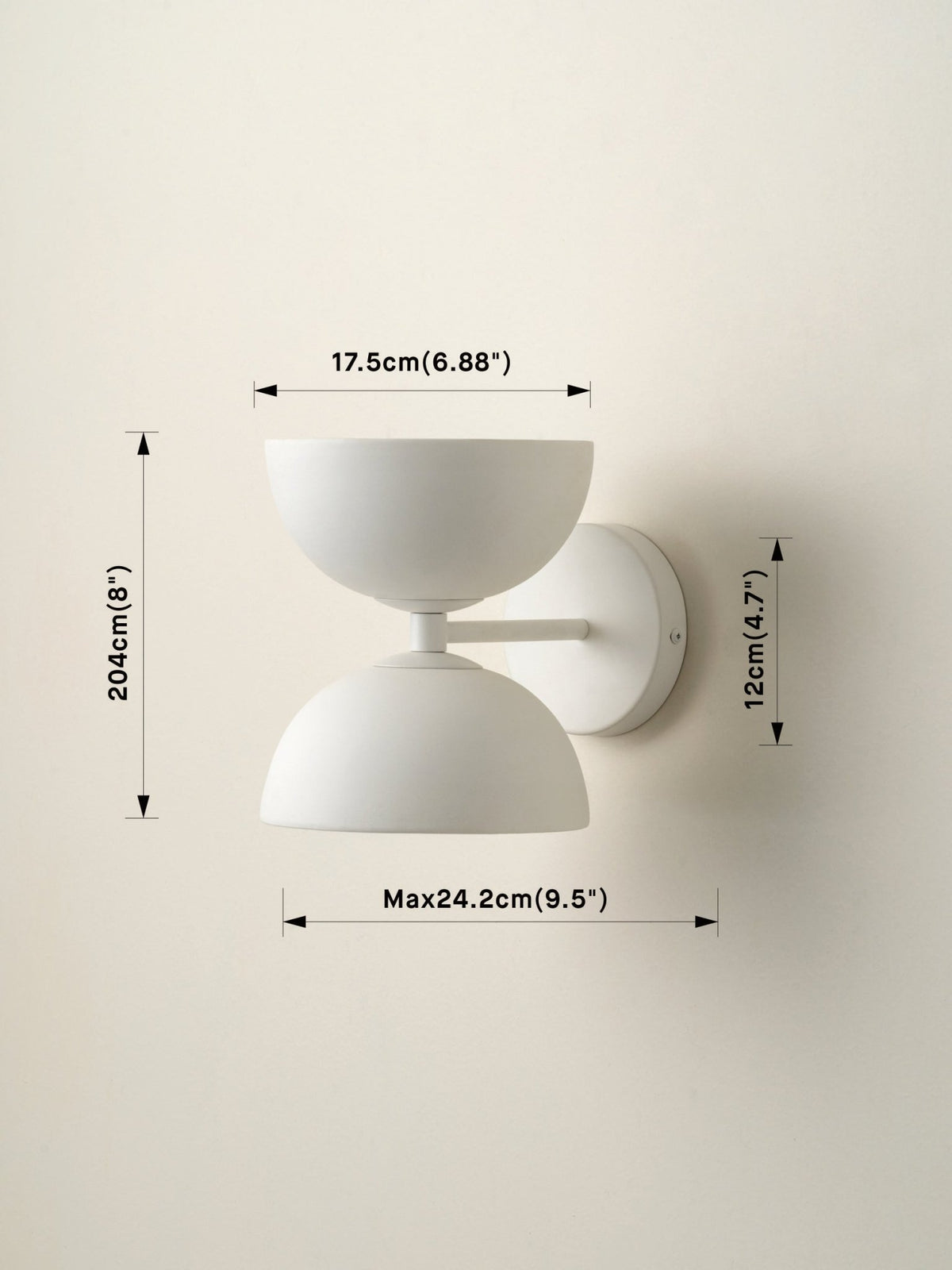 Ruzo - 2 Light Porcelain White Wall Light