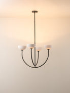 Ruzo - 4 Light Bronze And White Porcelain Ceiling Pendant