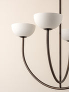 Ruzo - 4 Light Bronze And White Porcelain Ceiling Pendant