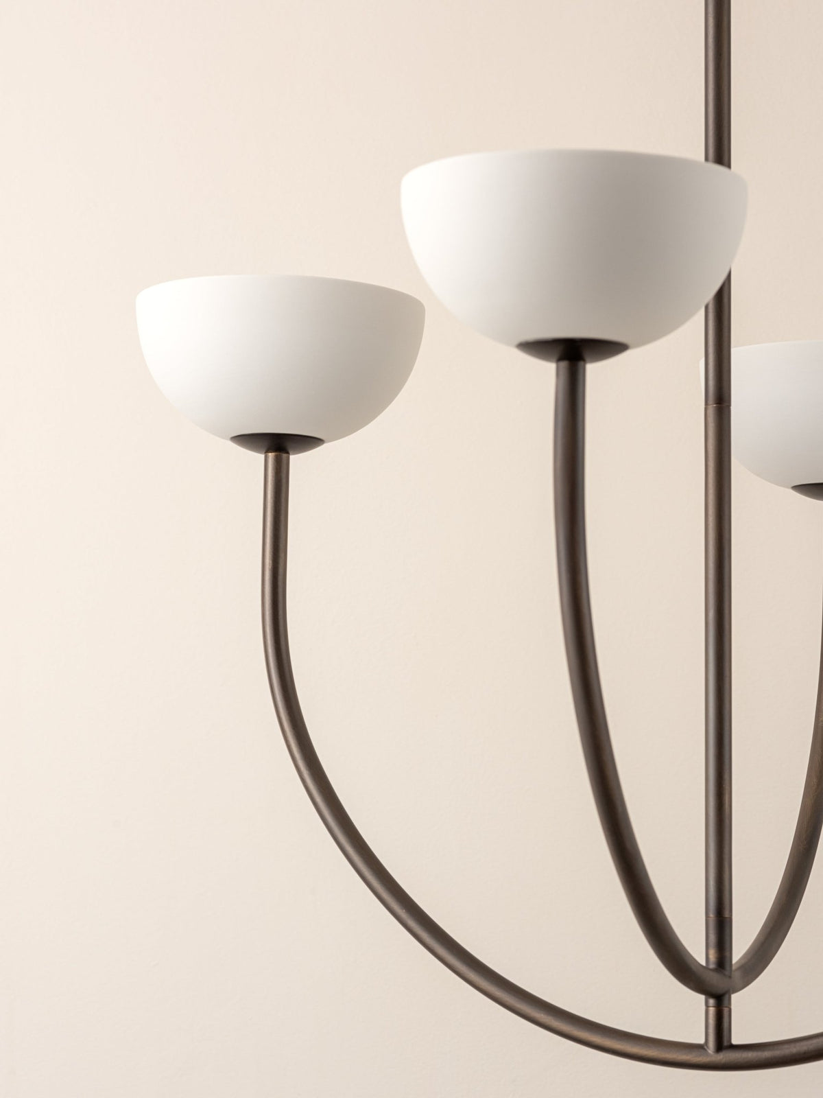 Ruzo - 4 Light Bronze And White Porcelain Ceiling Pendant