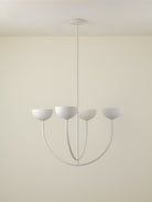 Ruzo - 4 Light Matt Warm White And White Porcelain Ceiling Pendant