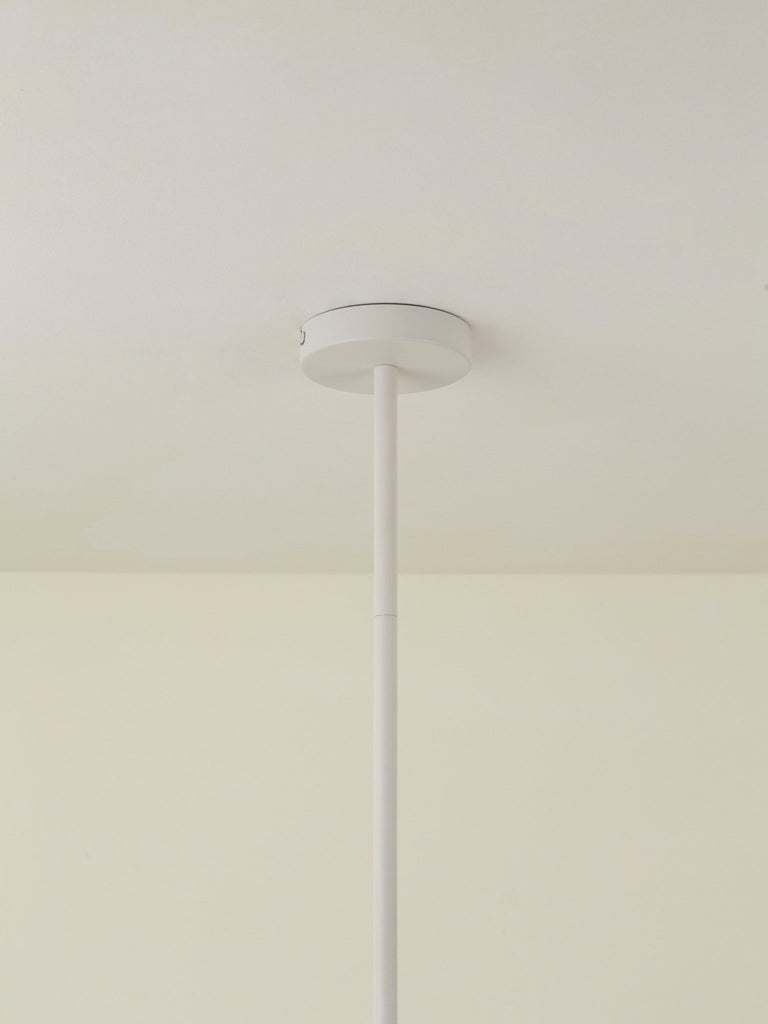 Ruzo - 4 Light Matt Warm White And White Porcelain Ceiling Pendant.