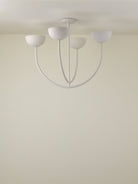Ruzo - 4 Light Matt Warm White And White Porcelain Ceiling Pendant