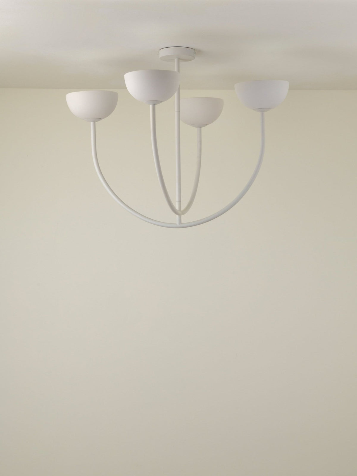 Ruzo - 4 Light Matt Warm White And White Porcelain Ceiling Pendant