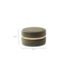 Saga Stool - Blonde Oak & Conte Sepia Velvet - Ottomans Tolv Loom Collection Dubai