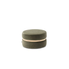 Saga Stool - Blonde Oak & Conte Sepia Velvet - Ottomans Tolv Loom Collection Dubai