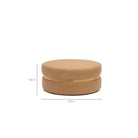 Saga Stool - Light Oak & Pecan Leather - Ottomans Tolv Loom Collection Dubai