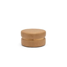 Saga Stool - Light Oak & Pecan Leather - Ottomans Tolv Loom Collection Dubai