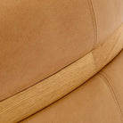 Saga Stool - Light Oak & Pecan Leather - Ottomans Tolv Loom Collection Dubai