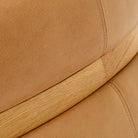 Saga Stool - Light Oak & Pecan Leather - Ottomans Tolv Loom Collection Dubai