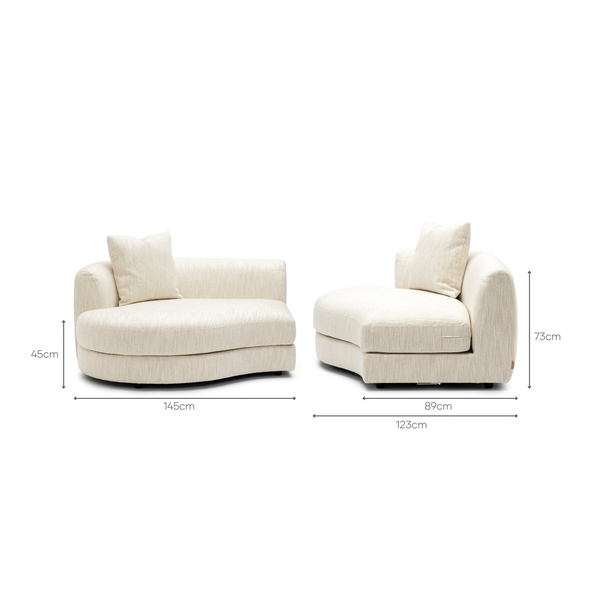 Sandro Left Chaise - Almond