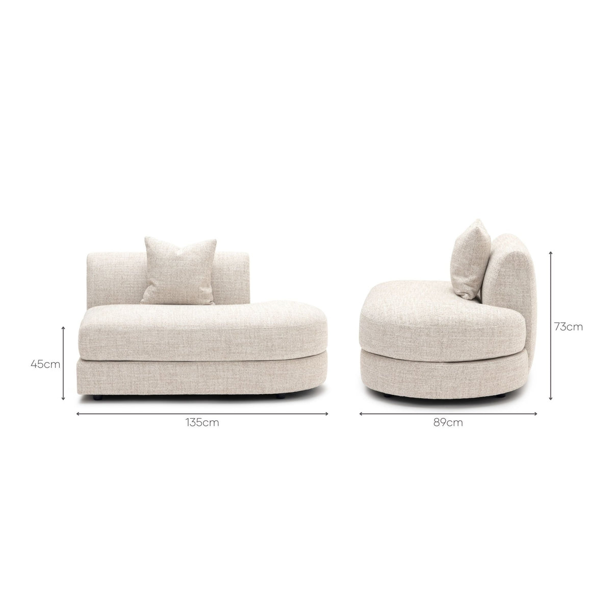 Sandro Right Open End - Fog - Sofa Loom Collection Loom Collection Dubai