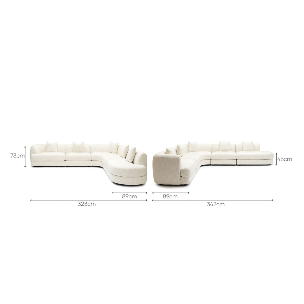 Sandro Sofa - Almond L10 - Modular Sofas Loom Collection Loom Collection Dubai