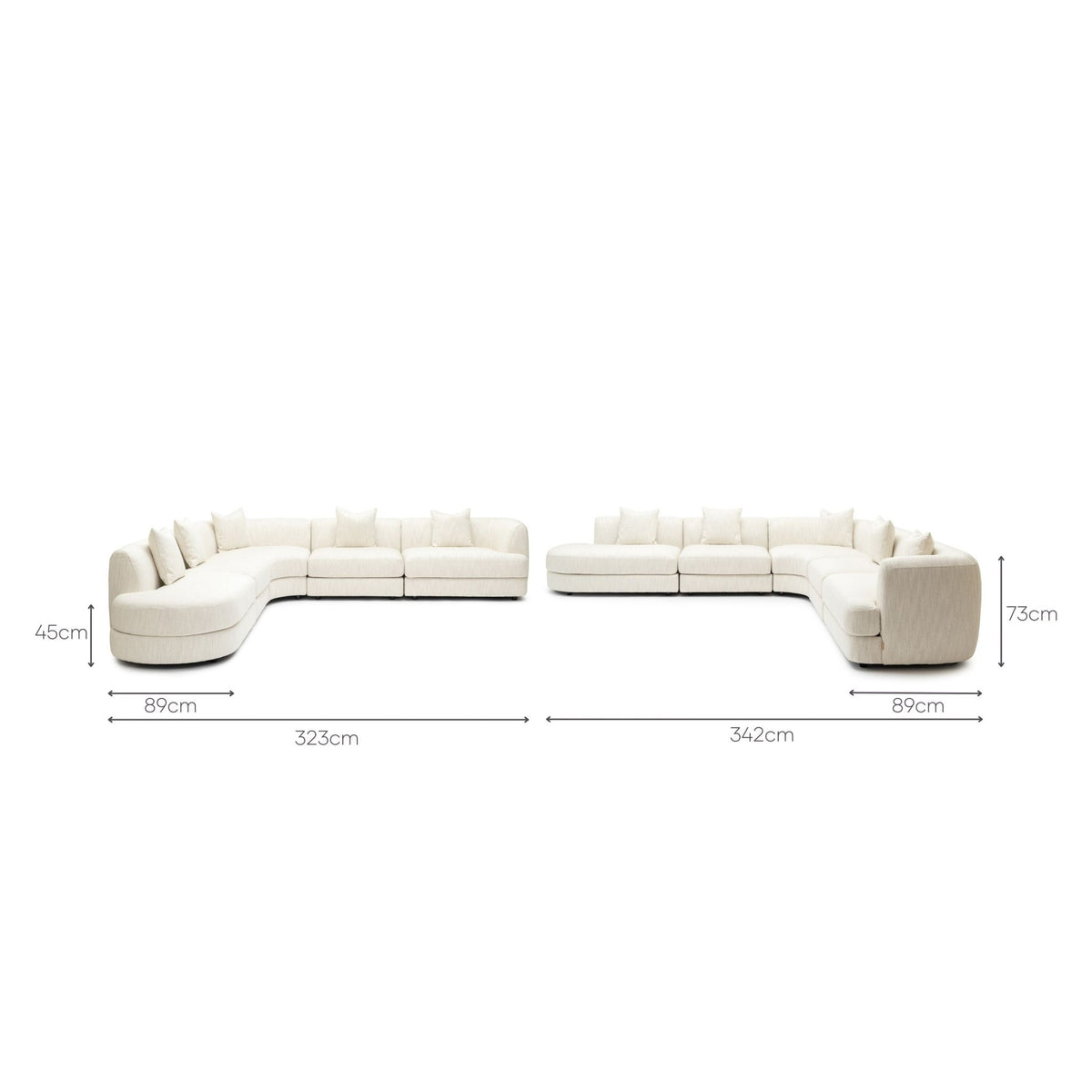 Sandro Sofa - Almond L10 - Modular Sofas Loom Collection Loom Collection Dubai