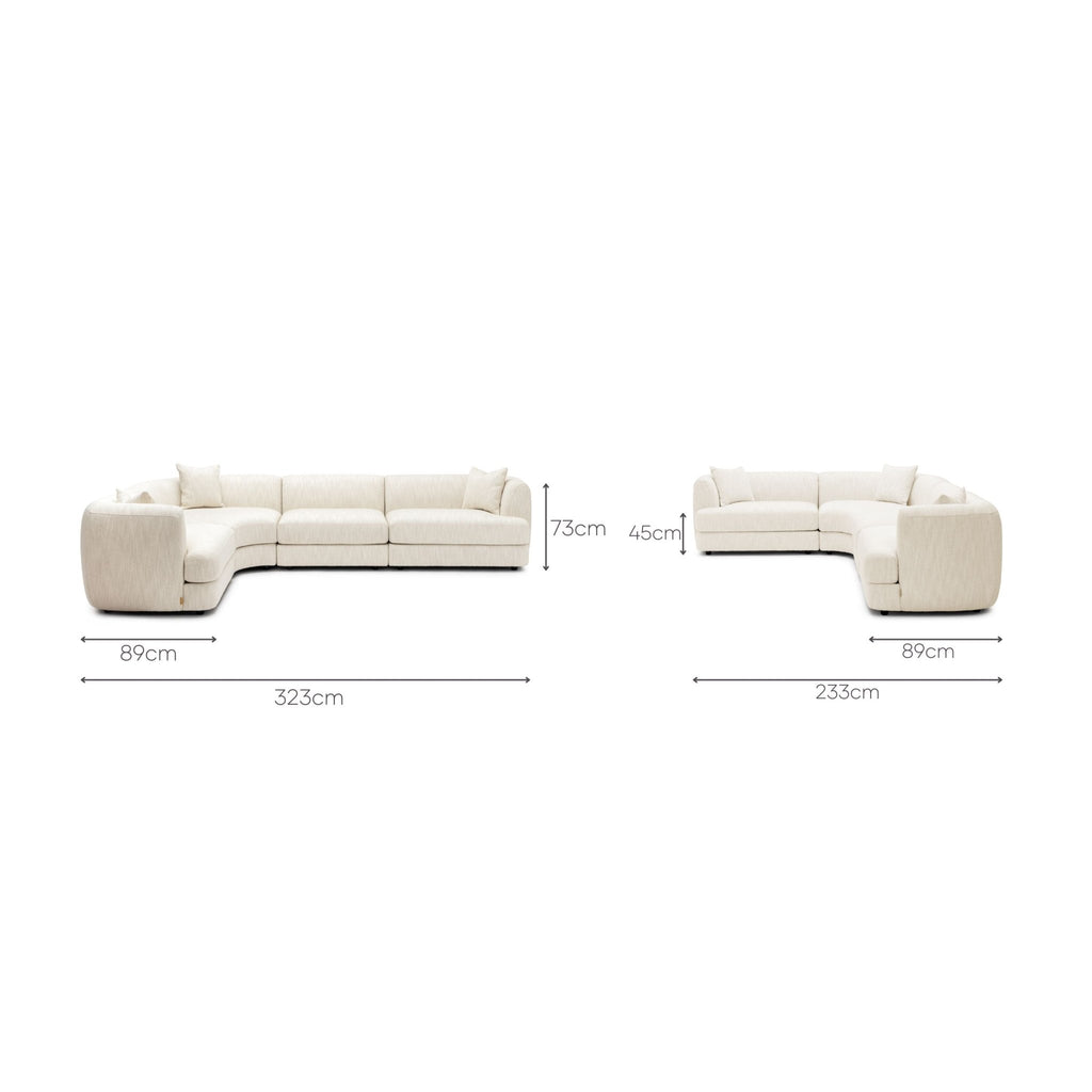Sandro Sofa - Almond L11 - Modular Sofas Loom Collection Loom Collection Dubai