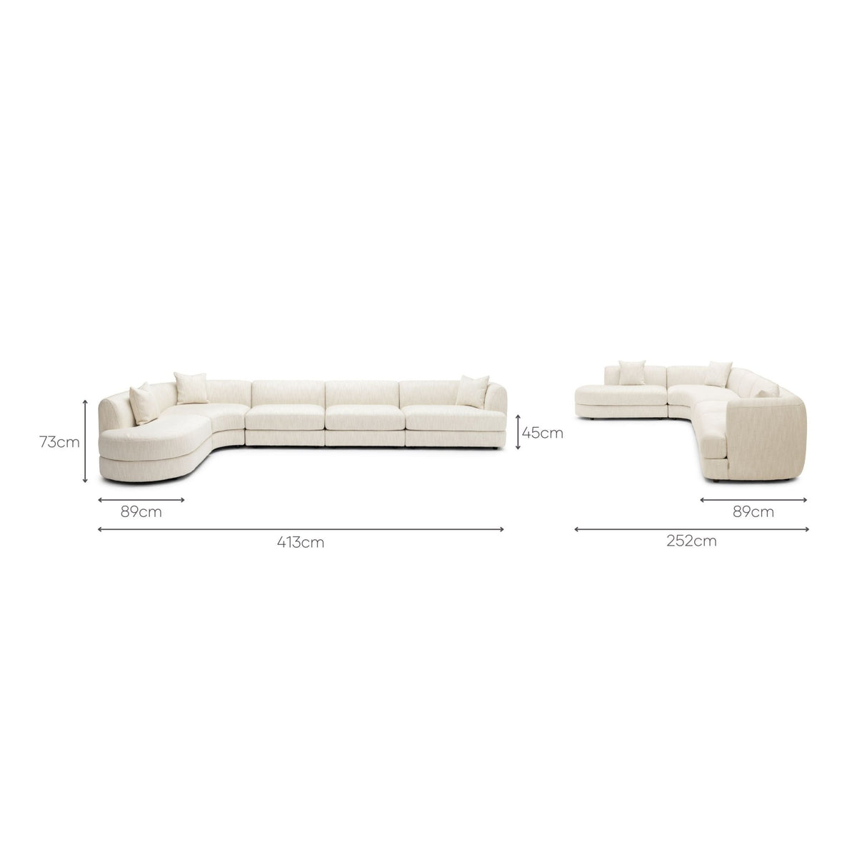 Sandro Sofa - Almond L12 - Modular Sofas Loom Collection Loom Collection Dubai