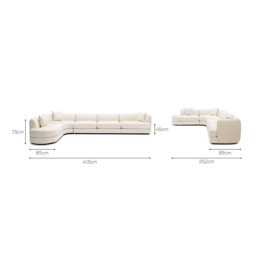 Sandro Sofa - Almond L12 - Modular Sofas Loom Collection Loom Collection Dubai