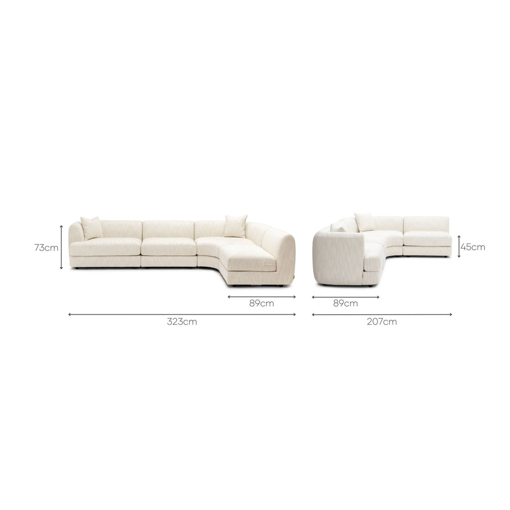 Sandro Sofa - Almond L13 - Modular Sofas Loom Collection Loom Collection Dubai