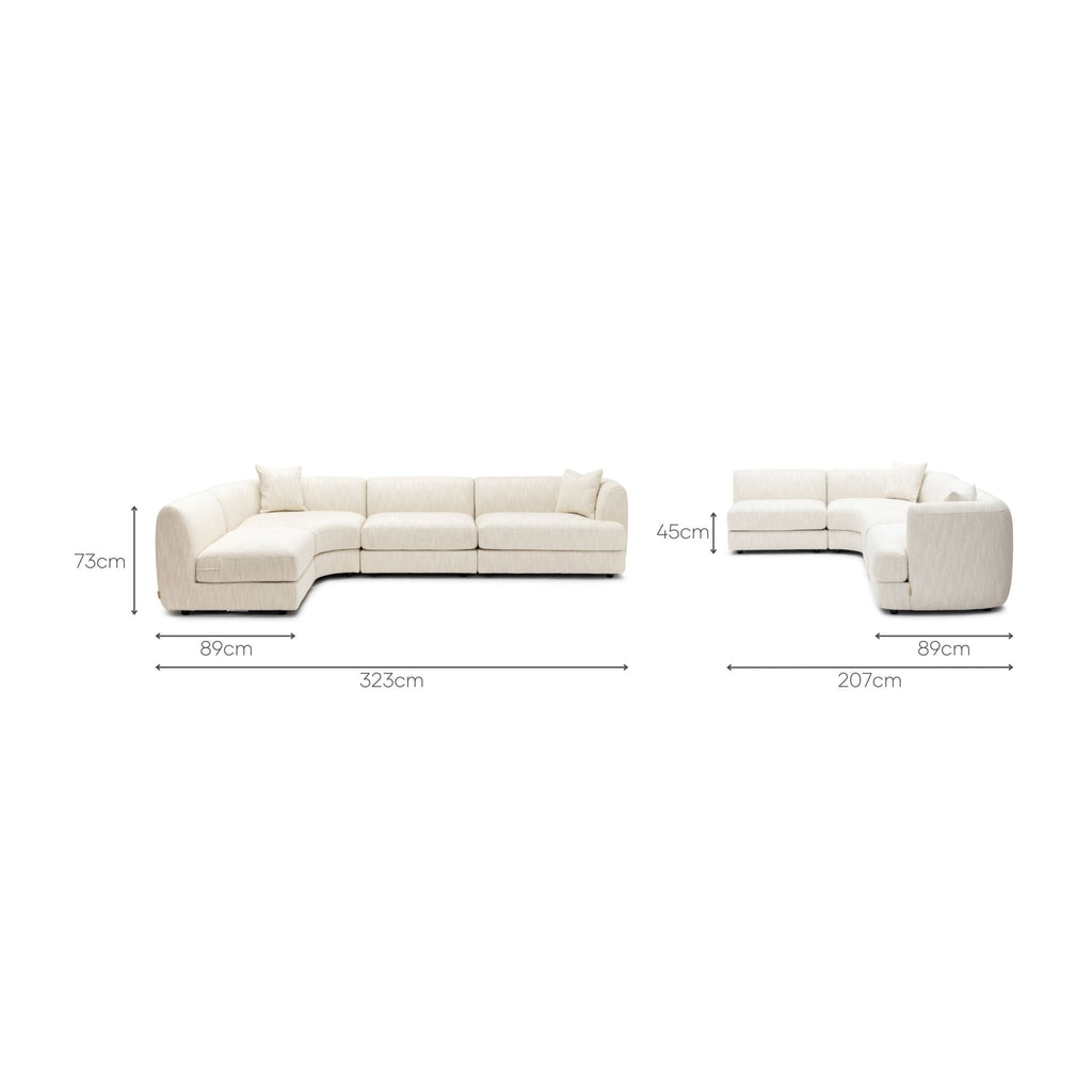 Sandro Sofa - Almond L13 - Modular Sofas Loom Collection Loom Collection Dubai