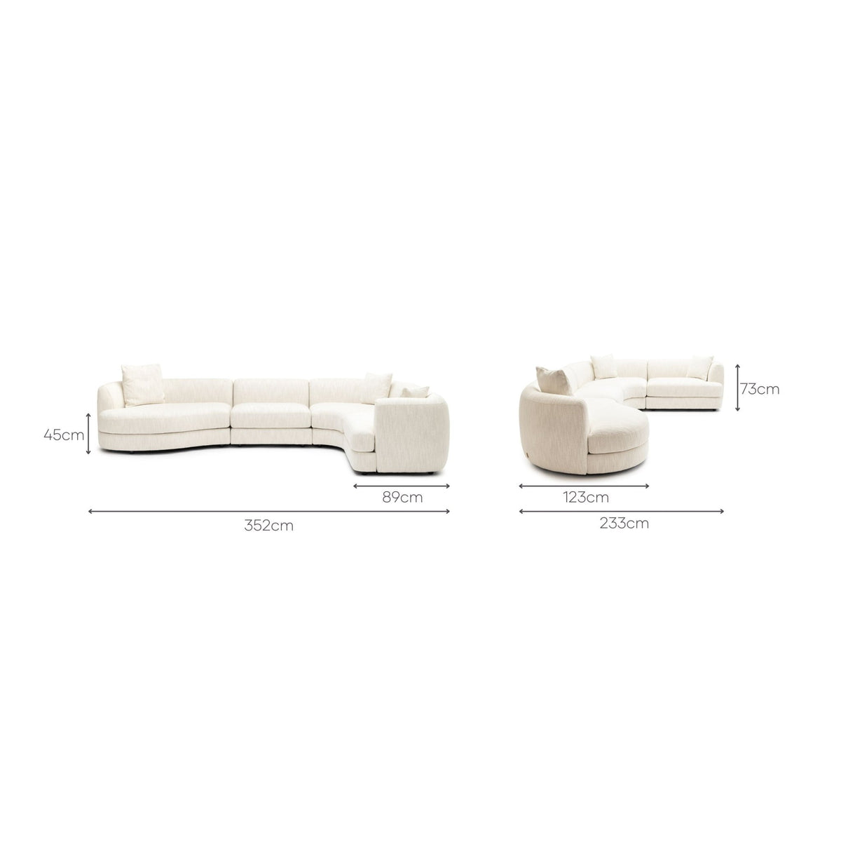 Sandro Sofa - Almond L14 - Modular Sofas Loom Collection Loom Collection Dubai