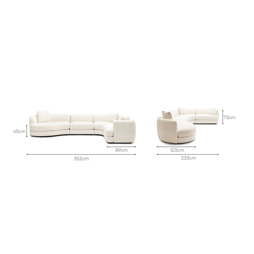Sandro Sofa - Almond L14 - Modular Sofas Loom Collection Loom Collection Dubai