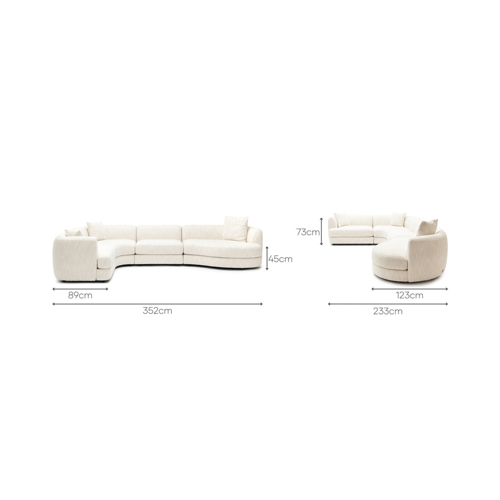 Sandro Sofa - Almond L14 - Modular Sofas Loom Collection Loom Collection Dubai