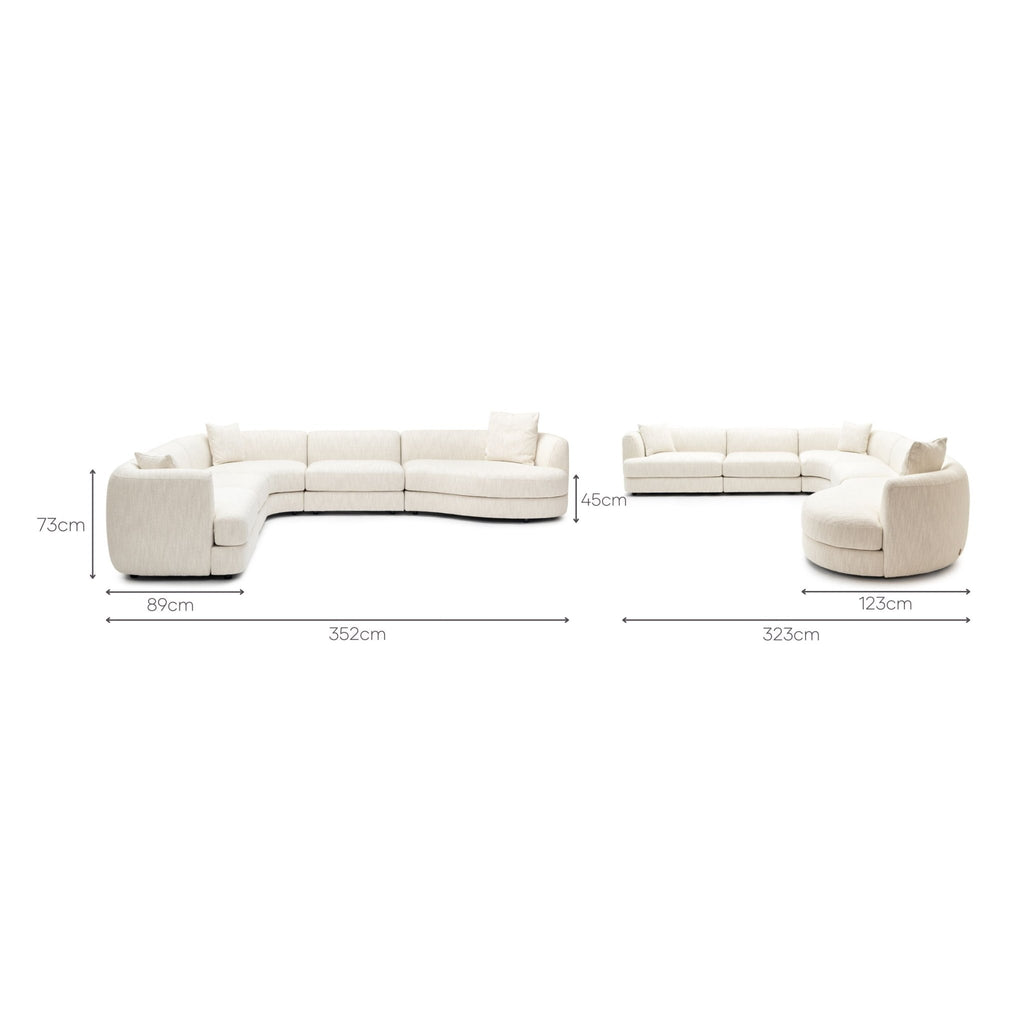 Sandro Sofa - Almond L15 - Modular Sofas Loom Collection Loom Collection Dubai