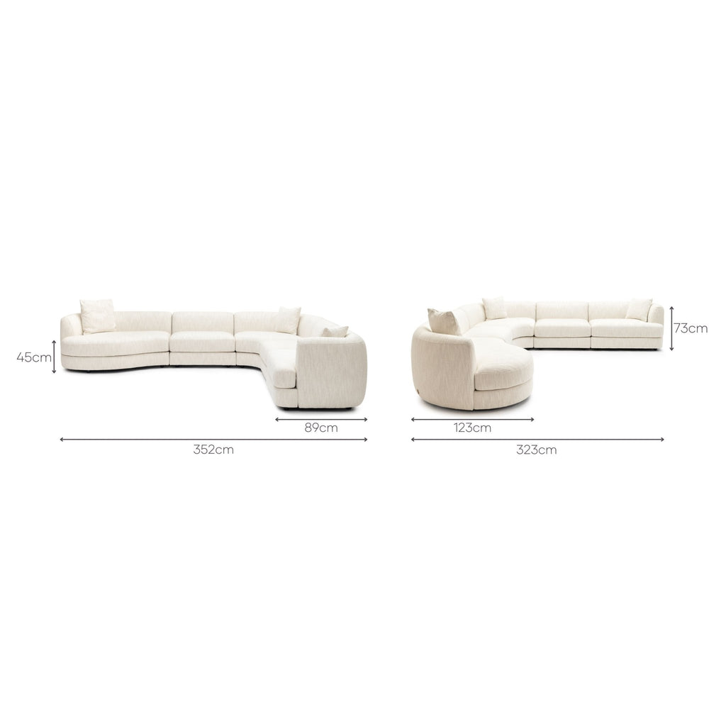 Sandro Sofa - Almond L15 - Modular Sofas Loom Collection Loom Collection Dubai
