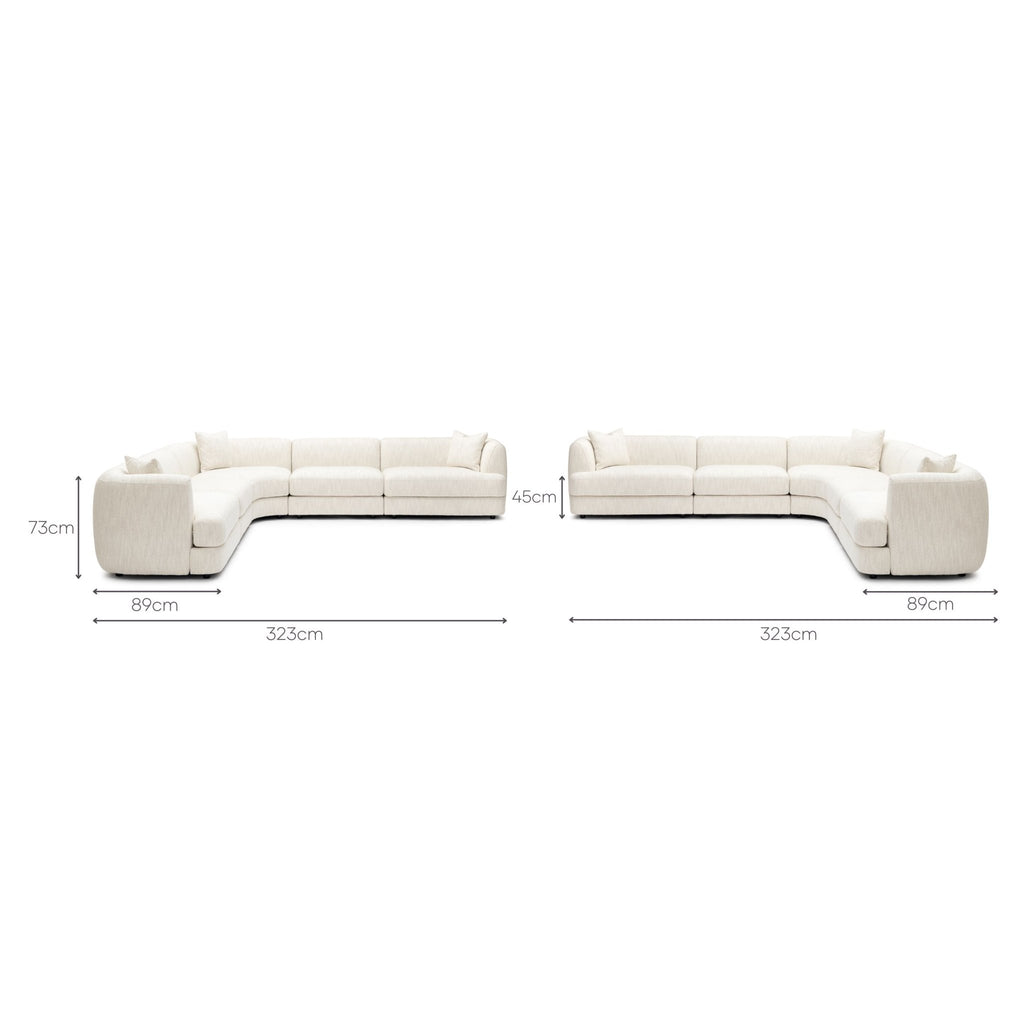 Sandro Sofa - Almond L16 - Modular Sofas Loom Collection Loom Collection Dubai