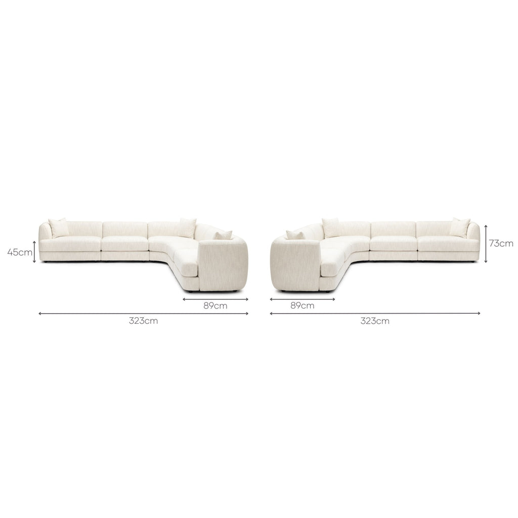 Sandro Sofa - Almond L16 - Modular Sofas Loom Collection Loom Collection Dubai