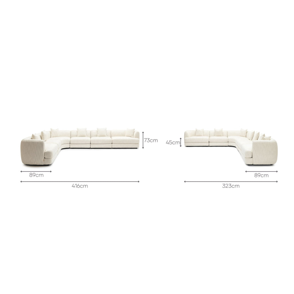 Sandro Sofa - Almond L17 - Modular Sofas Loom Collection Loom Collection Dubai