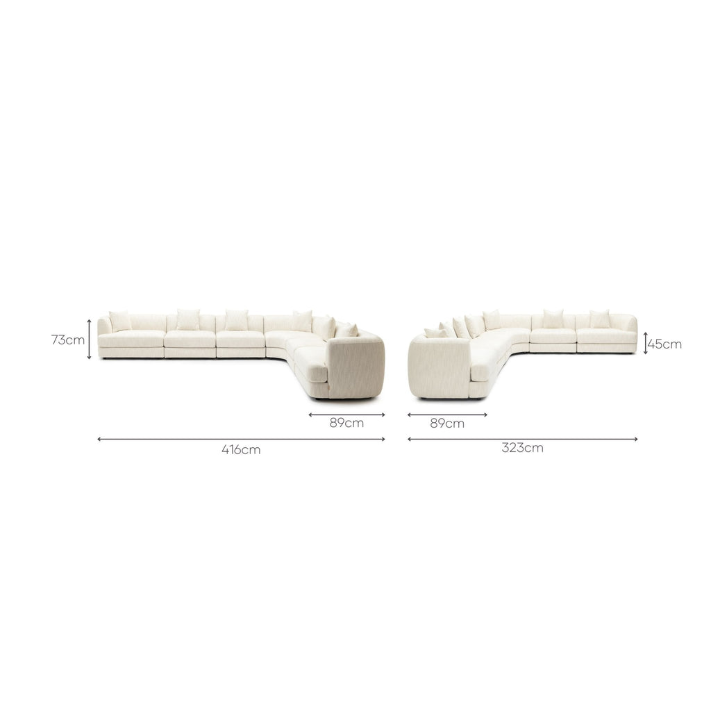 Sandro Sofa - Almond L17 - Modular Sofas Loom Collection Loom Collection Dubai