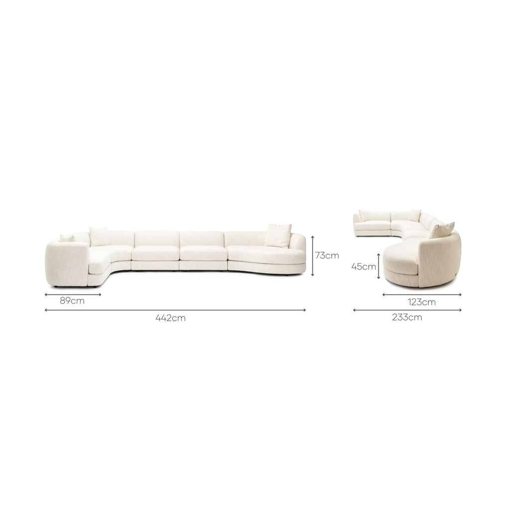 Sandro Sofa - Almond L18 - Modular Sofas Loom Collection Loom Collection Dubai