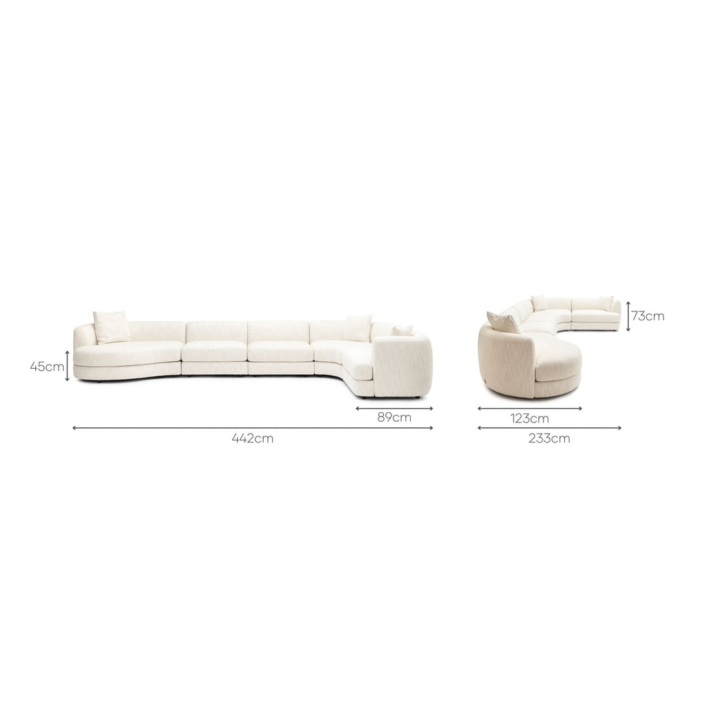Sandro Sofa - Almond L18 - Modular Sofas Loom Collection Loom Collection Dubai
