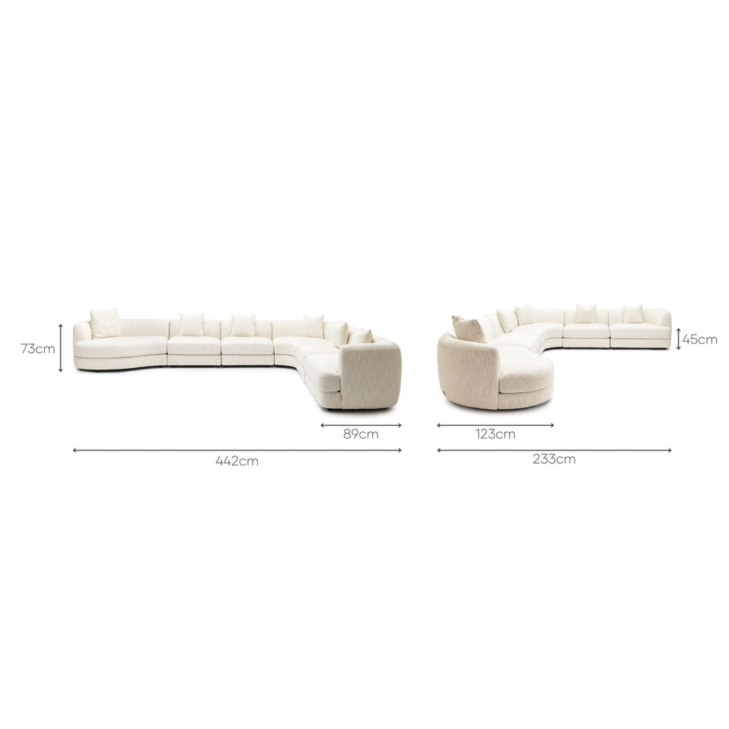 Sandro Sofa - Almond L19 - Modular Sofas Loom Collection Loom Collection Dubai