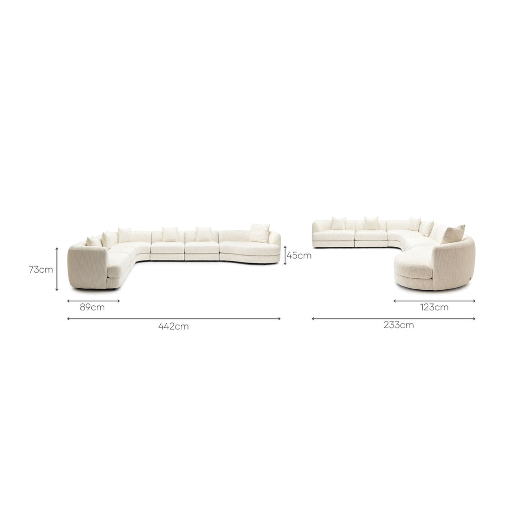 Sandro Sofa - Almond L19 - Modular Sofas Loom Collection Loom Collection Dubai