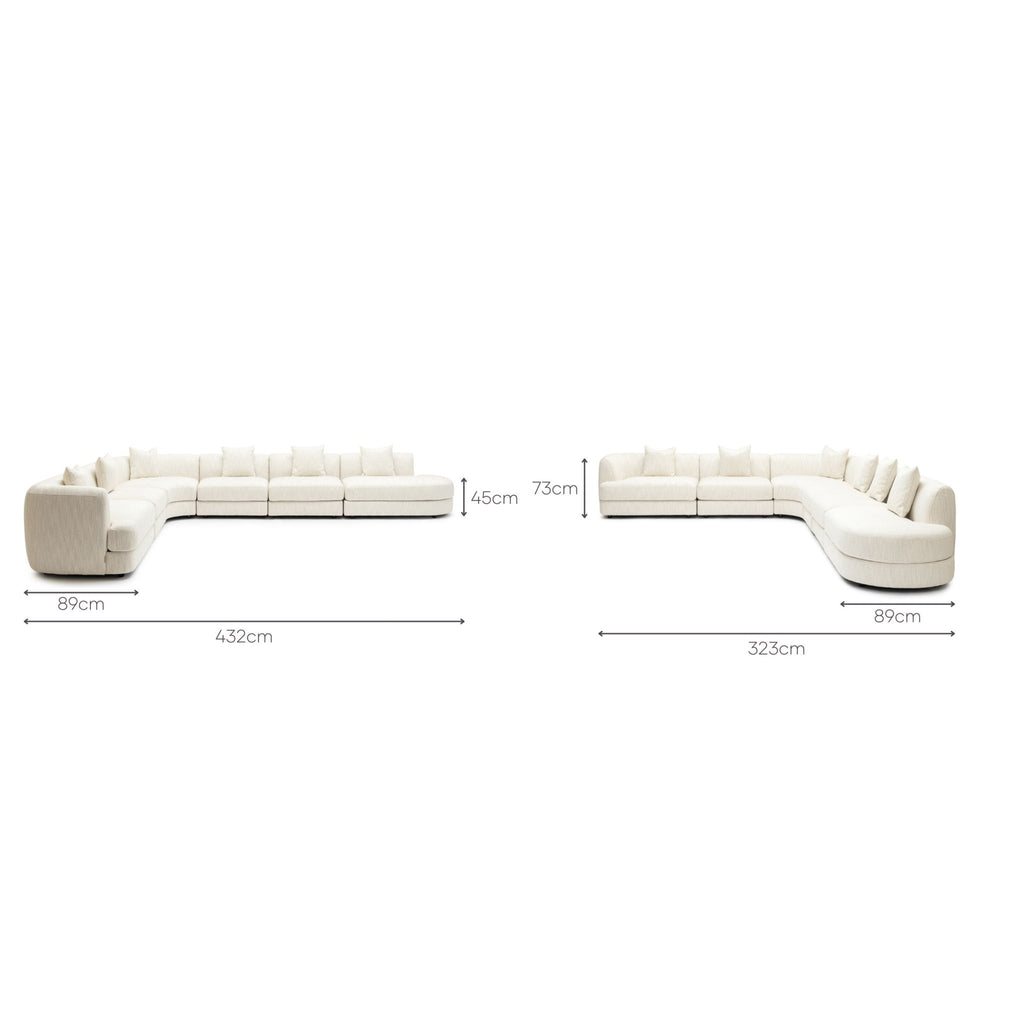 Sandro Sofa - Almond L20 - Modular Sofas Loom Collection Loom Collection Dubai