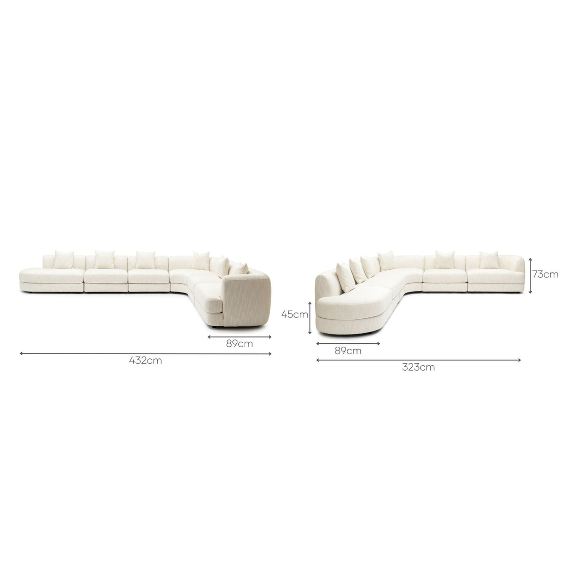 Sandro Sofa - Almond L20 - Modular Sofas Loom Collection Loom Collection Dubai