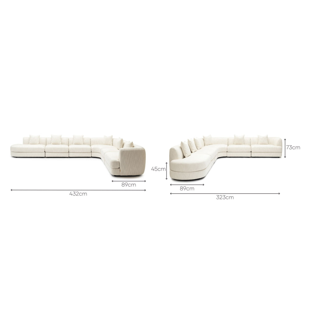 Sandro Sofa - Almond L20 - Modular Sofas Loom Collection Loom Collection Dubai