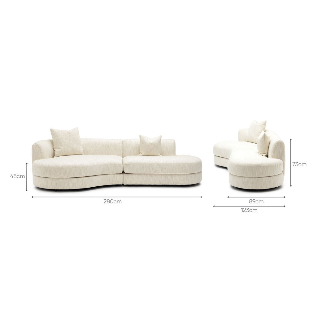 Sandro Sofa - Almond L21 - Sofas Loom Collection Loom Collection Dubai
